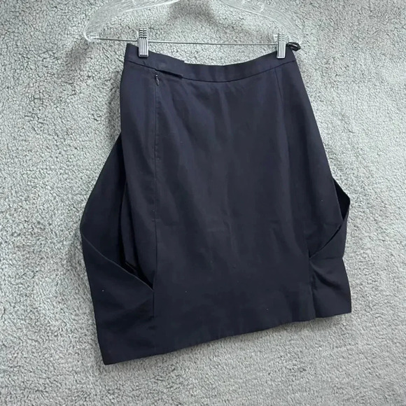 COS Women's Size 8 Navy Pleated Skirt with Ballon Shape Structure - Picture 8 of 10